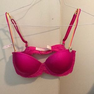 Pink! Multi-way push-up bra